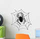 Silhouette of Spider in Web Wall Decal