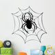 Silhouette of Spider in Web Wall Decal