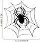Silhouette of Spider in Web Wall Decal