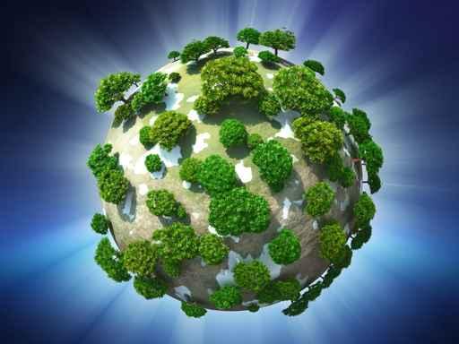 Green Planet Radiant Sky Wall Decal