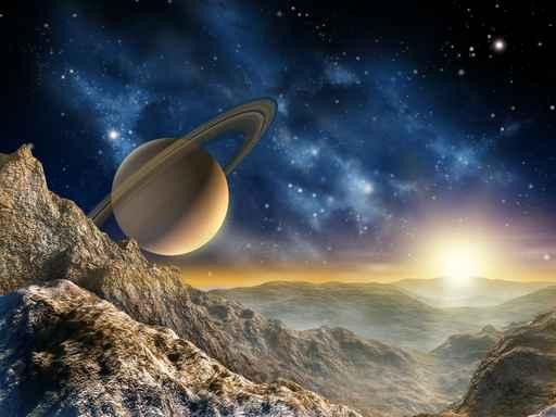 Saturn Moon Wall Decal