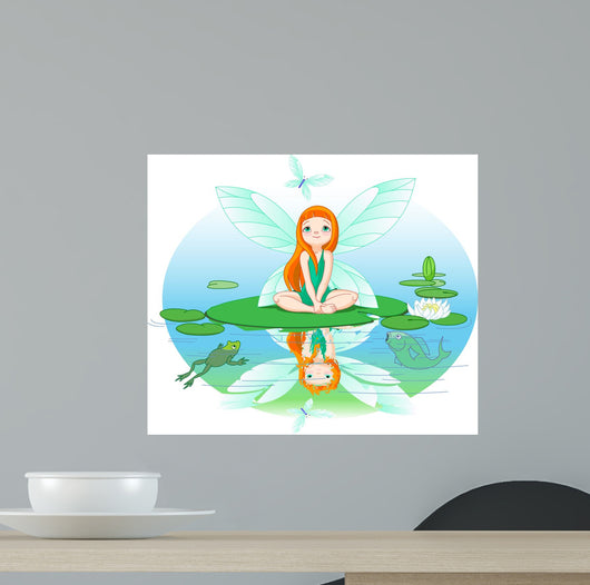 Lily Pond Fairy Wall Decal