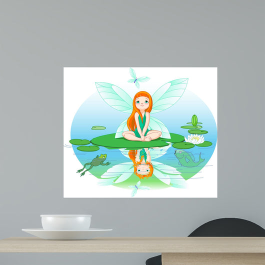 Lily Pond Fairy Wall Decal