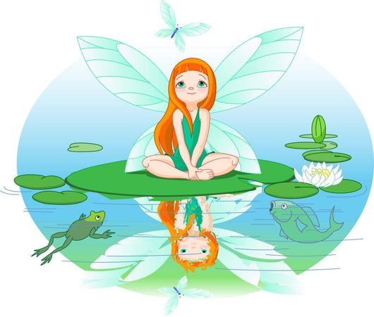 Lily Pond Fairy Wall Decal