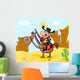 Western Sheriff On Horseback In Front Western Landscape Wall Mural
