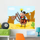 Western Sheriff On Horseback In Front Western Landscape Wall Mural