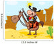 Western Sheriff On Horseback In Front Western Landscape Wall Mural