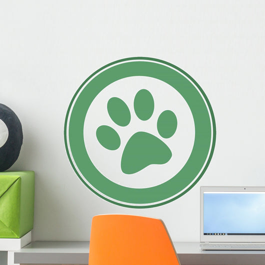 Green Paw Print Banner