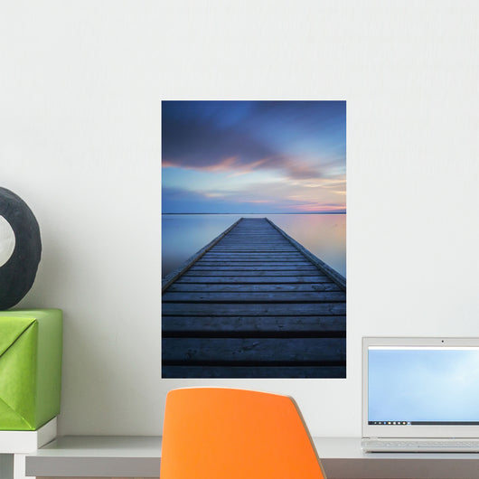 6 minute exposure of an old dock, Queen Elizabeth Provincial Park Wall Mural
