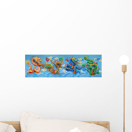 Four Color Chinese Dragon