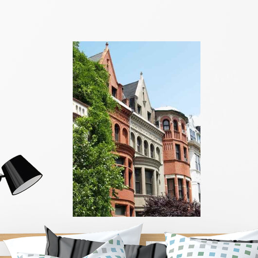 NYC Brownstones Skyline Wall Decal