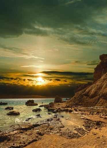 Sunset over Sea Wall Decal