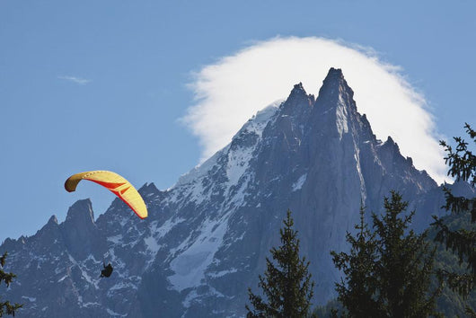 Paraglider above Chamonix-Mont Blanc valley Wall Mural