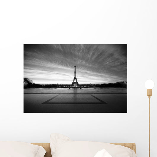Eiffel Dawn Black White
