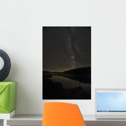 Milky way over Costello Creek, Algonquin Park Wall Mural