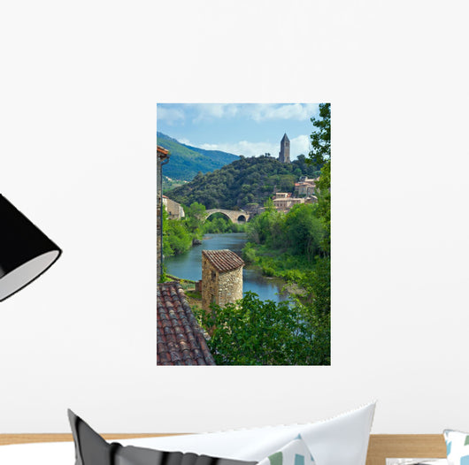 the village of Olargues, France Wall Mural