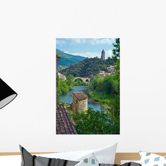 the village of Olargues, France Wall Mural