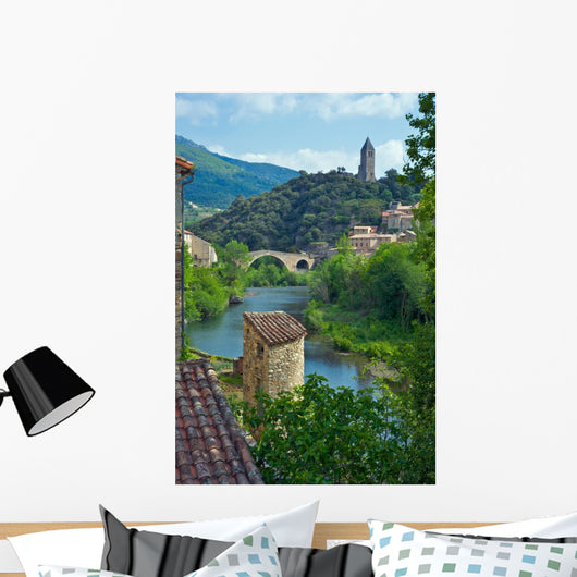 the village of Olargues, France Wall Mural