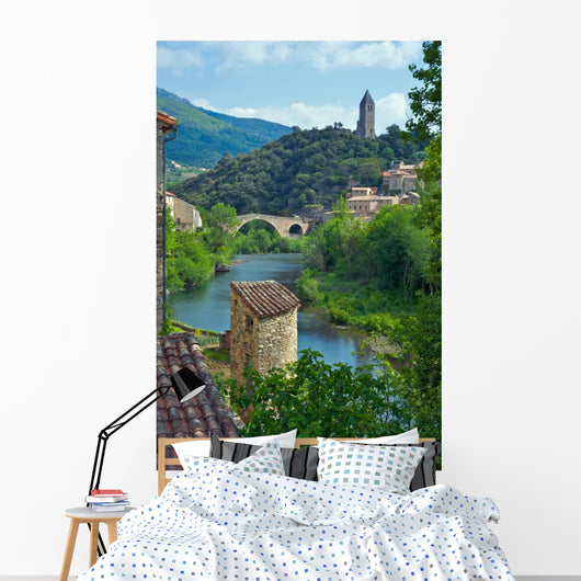 the village of Olargues, France Wall Mural