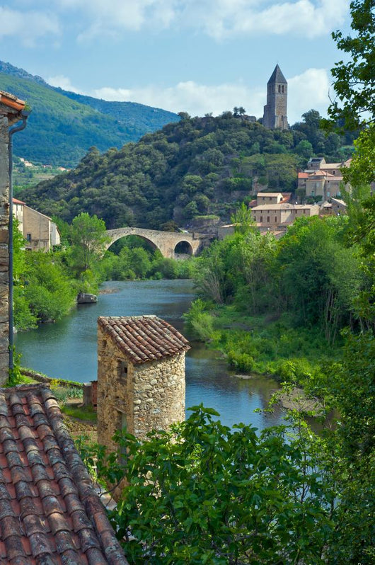 the village of Olargues, France Wall Mural