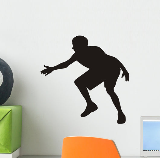 silhouette of basketball player Wall Decal