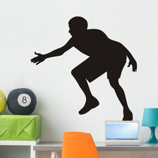 silhouette of basketball player Wall Decal