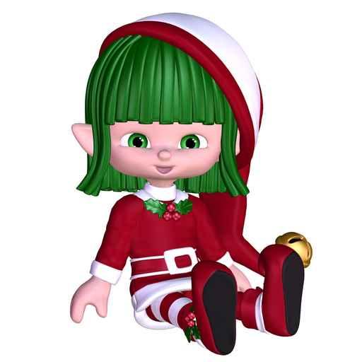 christmas elf sitting Wall Decal