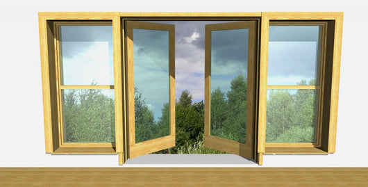 3D Visualisation Window View to Nature Wall Decal