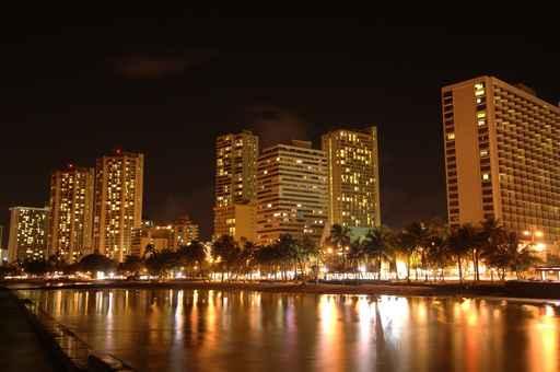 Night Waikiki Wall Decal