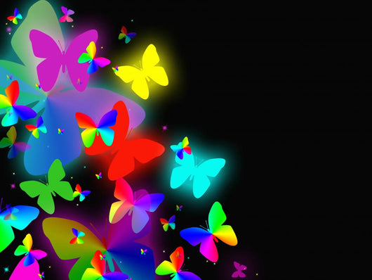 Abstract with Colorful Butterfly Wall Mural