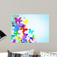 Abstract with Colorful Butterfly Wall Mural