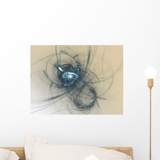 Abstract Fractal Spiritual Design Wings Wall Mural