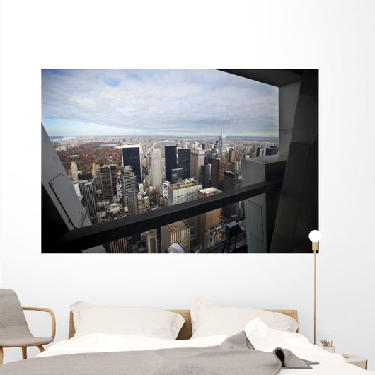 Manhattan through a window. Wall Mural