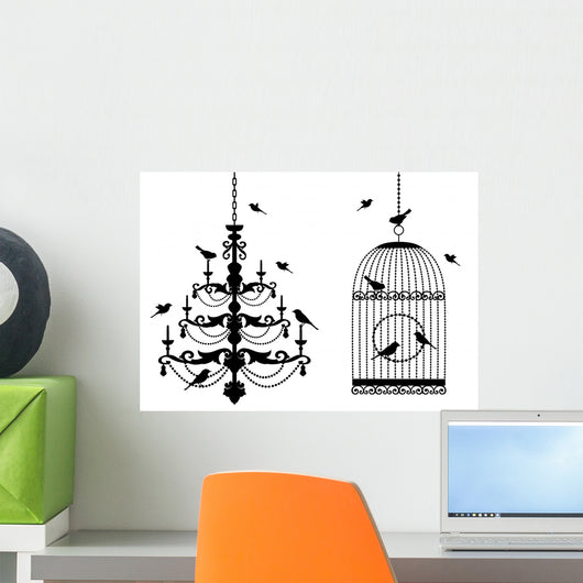 Birdcage and Chandelier with