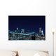 Brooklyn Bridge and Manhattan Skyline at Night Wall Mural