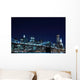 Brooklyn Bridge and Manhattan Skyline at Night Wall Mural