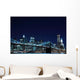 Brooklyn Bridge and Manhattan Skyline at Night Wall Mural