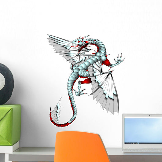 Metal Dragon Tattoo Wall Decal