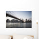 Brooklyn Bridge heading into Manhattan at dusk Wall Mural