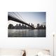 Brooklyn Bridge heading into Manhattan at dusk Wall Mural