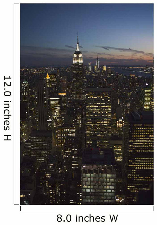 New York City buildings illuminated at nighttime Wall Mural