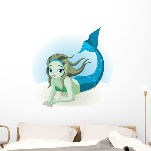 Mermaid Girl under Sea