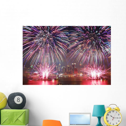 New York City fireworks show Wall Mural