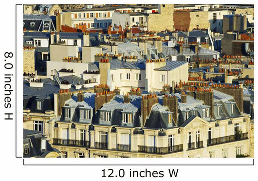 Residential buildings and chimneys on the rooftops Wall Mural