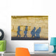 Shadows of pedestrians cast on a wall Wall Mural