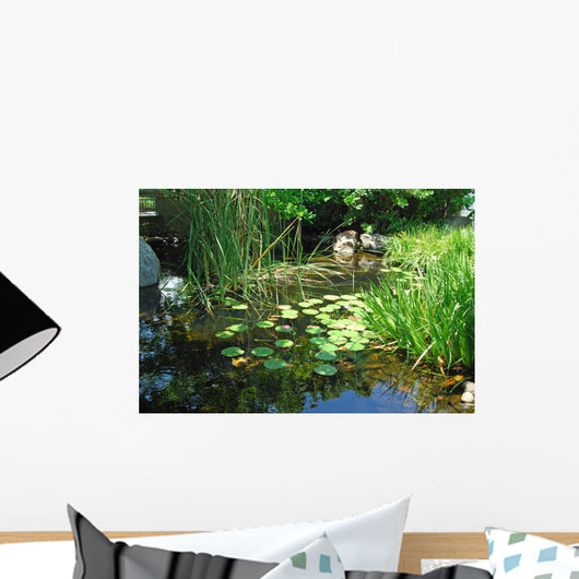 Pond in a Japanese Garden Wall Mural