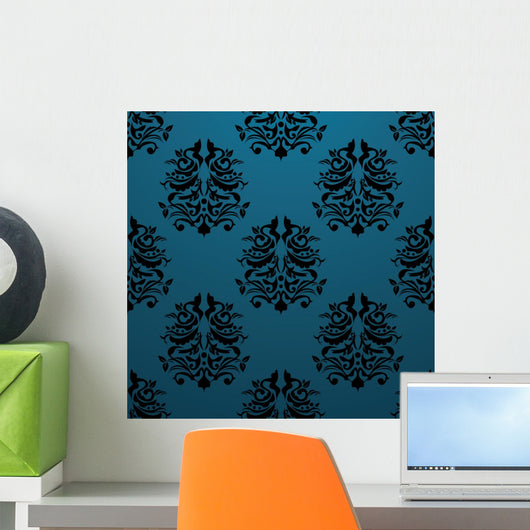 Seamless Damask Pattern Wall Decal