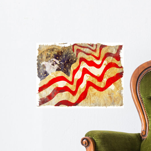 Abstrat grunge background of USA flag Wall Decal