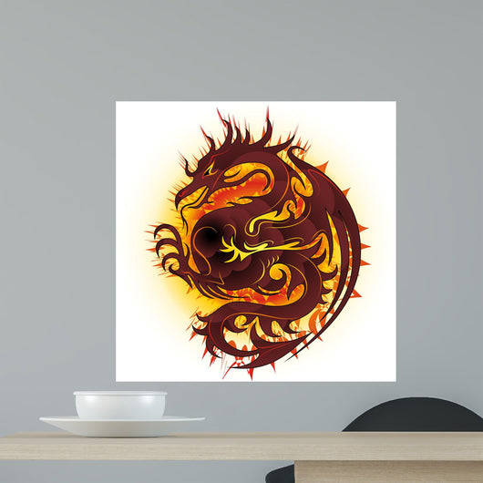Fire Dragon Fire Dragon-Dragon-de-Feu Vector Wall Decal