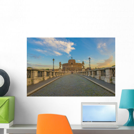 Ponte Sant'Angelo over the Tiber Wall Mural